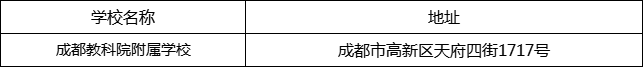成都市成都教科院附屬學(xué)校地址在哪里？