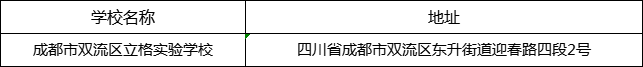 成都市雙流區(qū)立格實(shí)驗(yàn)學(xué)校地址在哪里？