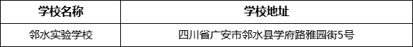 廣安市鄰水實驗學(xué)校學(xué)校地址在哪里？