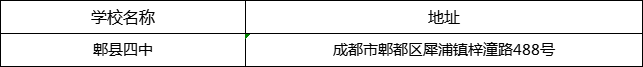 成都市郫縣四中地址在哪里？