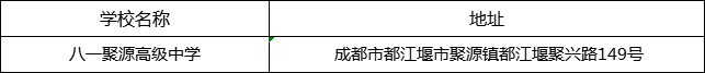 成都市八一聚源高級中學(xué)地址在哪里？