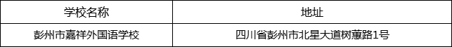成都市彭州市嘉祥外國(guó)語(yǔ)學(xué)校地址在哪里？