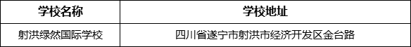 遂寧市射洪綠然國(guó)際學(xué)校地址在哪里？