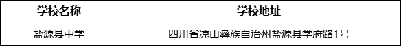 涼山州鹽源縣中學(xué)學(xué)校地址在哪里？