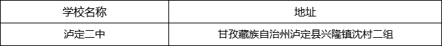 甘孜州瀘定二中地址在哪里？