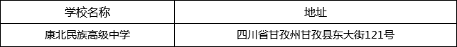 甘孜州康北民族高級(jí)中學(xué)地址在哪里？