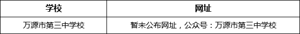 達州市萬源市第三中學校網址是什么？