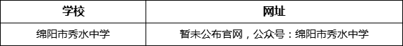 綿陽市秀水中學(xué)網(wǎng)址是什么？