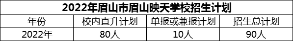 2024年眉山市眉山映天學(xué)校招生計(jì)劃是多少？