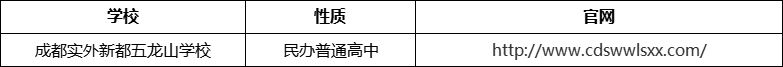 成都市成都實外新都五龍山學(xué)校網(wǎng)址是什么？