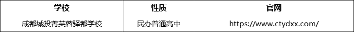 成都市成都城投菁芙蓉驛都學校官網(wǎng)、網(wǎng)址、官方網(wǎng)站